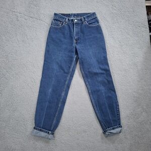 Vtg Levis Jeans Women's 550 Relaxed Fit Tapered Leg Size 8 mis M Dark Wash USA